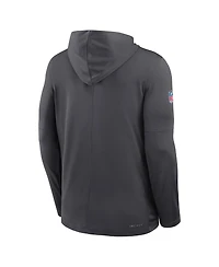 Nike Men's Anthracite Dallas Cowboys Sideline Pure Performance Long Sleeve Hoodie T-Shirt