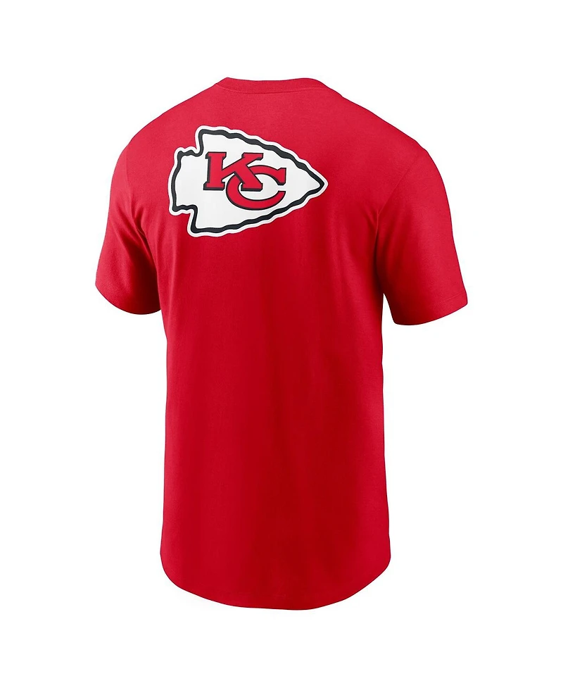 Nike Men's Red Kansas City Chiefs Rewind Front and Back Hit Essential T-Shirt