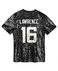 Outerstuff Big Girls Trevor Lawrence Black Jacksonville Jaguars Sequin V-Neck Fashion Jersey