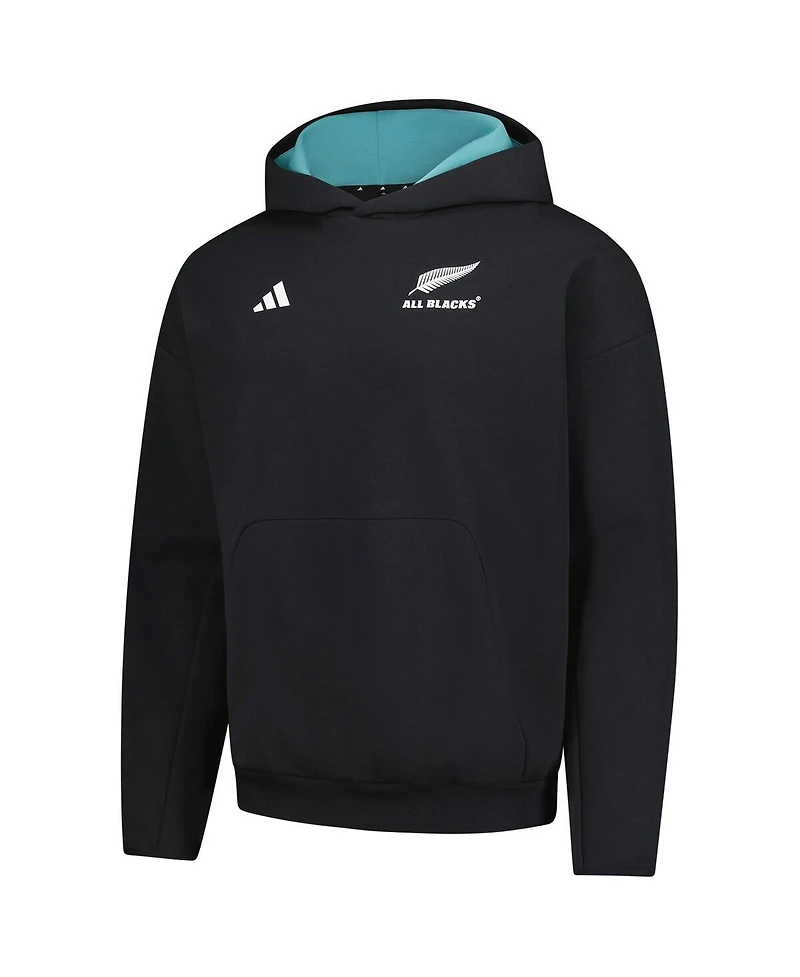 Adidas Men's Black New Zealand Rugby 2025/26 All Blacks Pullover Hoodie