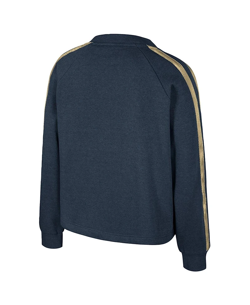 Colosseum Women's Navy Michigan Wolverines Treasures Long Sleeve V-Neck T-Shirt