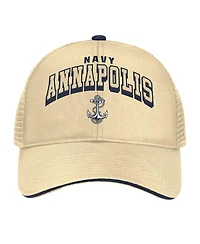 Colosseum Men's Gold Navy Midshipmen Wyatt Adjustable Hat