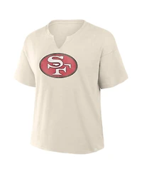 Fanatics Women's Cream San Francisco 49ers Trick Play Slub Boxy T-Shirt