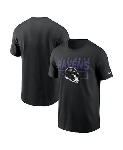 Nike Men's Black Baltimore Ravens Primetime Helmet Essential T-Shirt