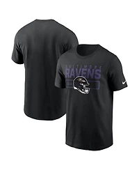 Nike Men's Black Baltimore Ravens Primetime Helmet Essential T-Shirt