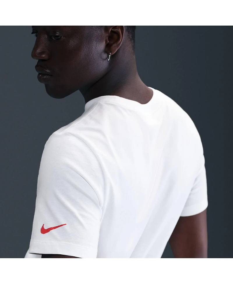 Nike Men's White Paris Saint-Germain Wordmark T-Shirt