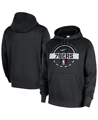 Nike Men's Black Philadelphia 76ers 2025/26 Authentic Practice Club Pullover Hoodie
