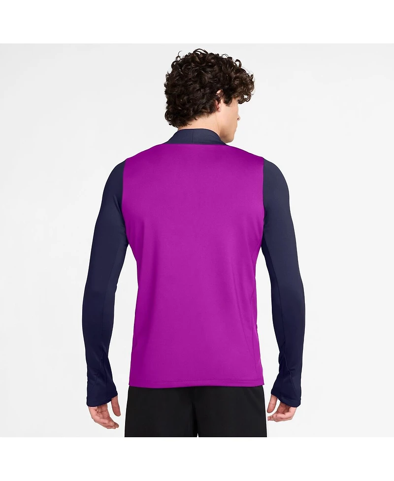 Nike Men's Purple Barcelona 2025/26 Strike Drill Quarter-Zip Long Sleeve Performance Sweatshirt