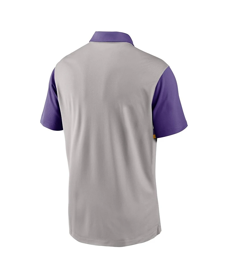 Nike Men's Gray/Purple Lsu Tigers Vapor Performance Polo Shirt