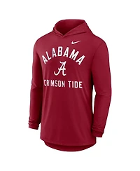 Nike Men's Crimson Alabama Tide Classic Arch Tri-Blend Performance Long Sleeve Hoodie T-Shirt