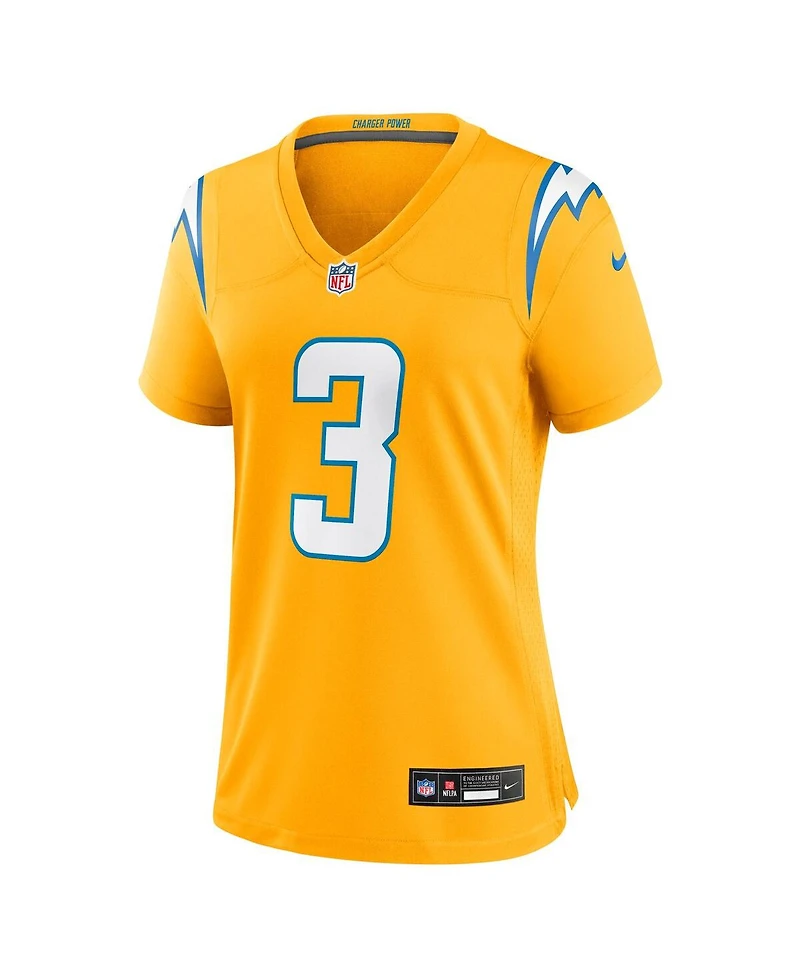 Nike Women's Derwin James Jr. Gold Los Angeles Chargers Alternate Charger Power Game Jersey