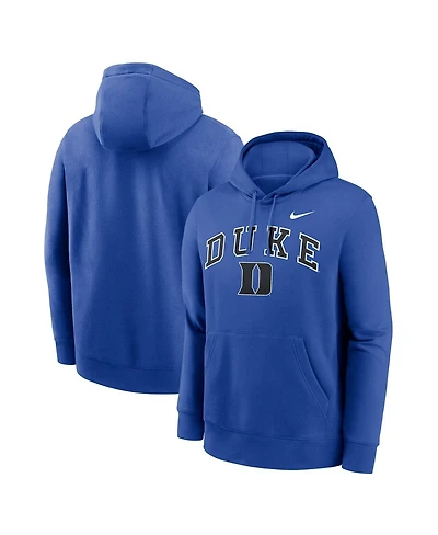 Nike Men's Royal Duke Blue Devils Club Fleece Arch Pullover Hoodie