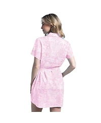 Margaritaville Women's Pink Los Angeles Dodgers Palm Linen Dress
