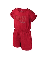 Colosseum Girls Toddler Scarlet Ohio State Buckeyes Cinder Romper
