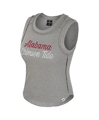 Colosseum Women's Heather Gray Alabama Crimson Tide Beach You Ribbed Tri-Blend Tank Top