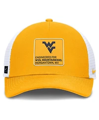 Nike Men's Gold/White West Virginia Mountaineers 2025 On-Field Rise Engineered Trucker Adjustable Hat