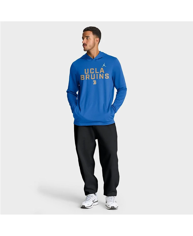 Jordan Men's Blue Ucla Bruins 2025 Sideline Performance Long Sleeve Hoodie T-Shirt