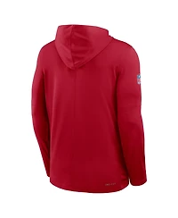 Nike Men's Red Tampa Bay Buccaneers Sideline Pure Performance Long Sleeve Hoodie T-Shirt