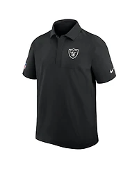 Nike Men's Black Las Vegas Raiders Sideline City Pride Woven Performance Polo Shirt