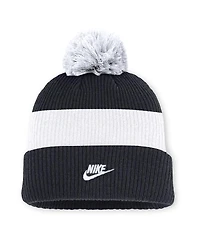 Nike Men's Navy/White New York Yankees Cooperstown Collection Peak Standard Cuffed with Pom Knit Hat