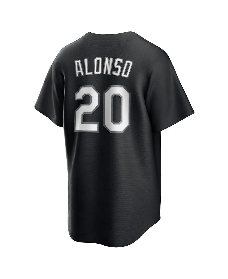 Nike Men's Pete Alonso Black New York Mets Lights Out Replica Player Jersey