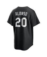 Nike Men's Pete Alonso Black New York Mets Lights Out Replica Player Jersey
