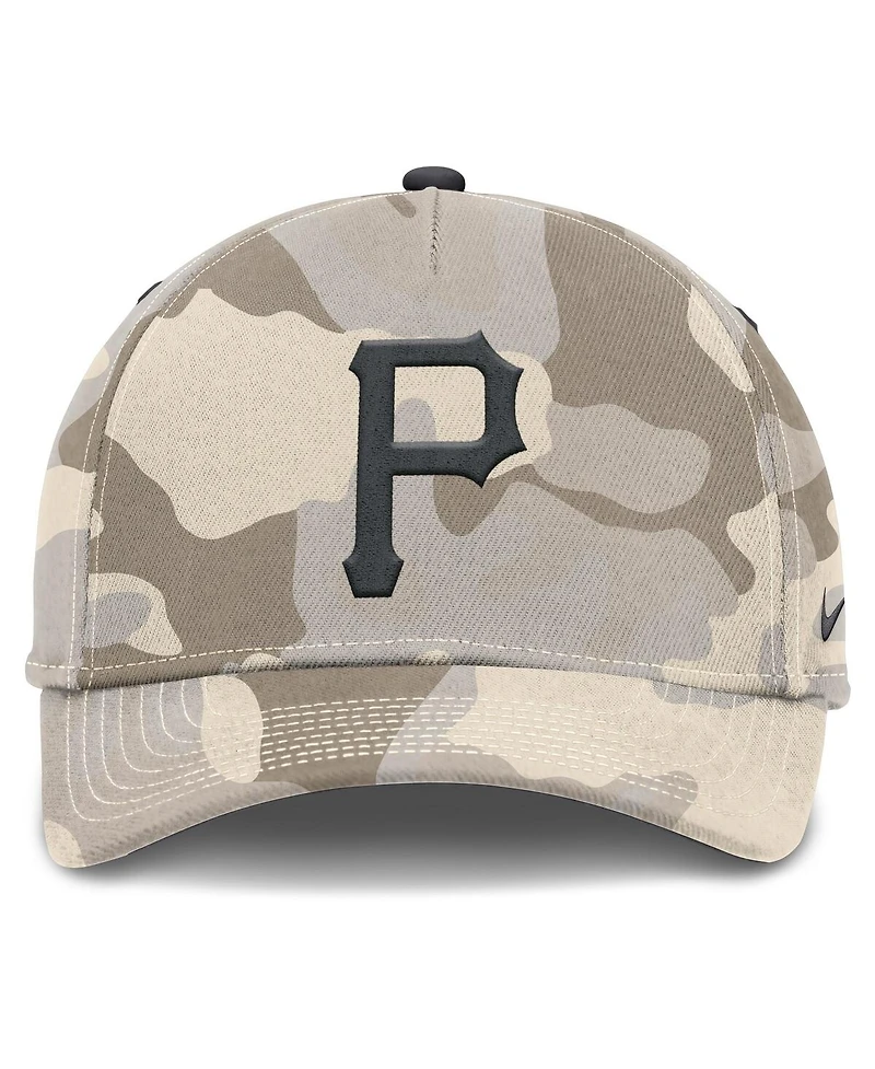 Nike Men's Natural Pittsburgh Pirates Camo Pack Rise Adjustable Hat