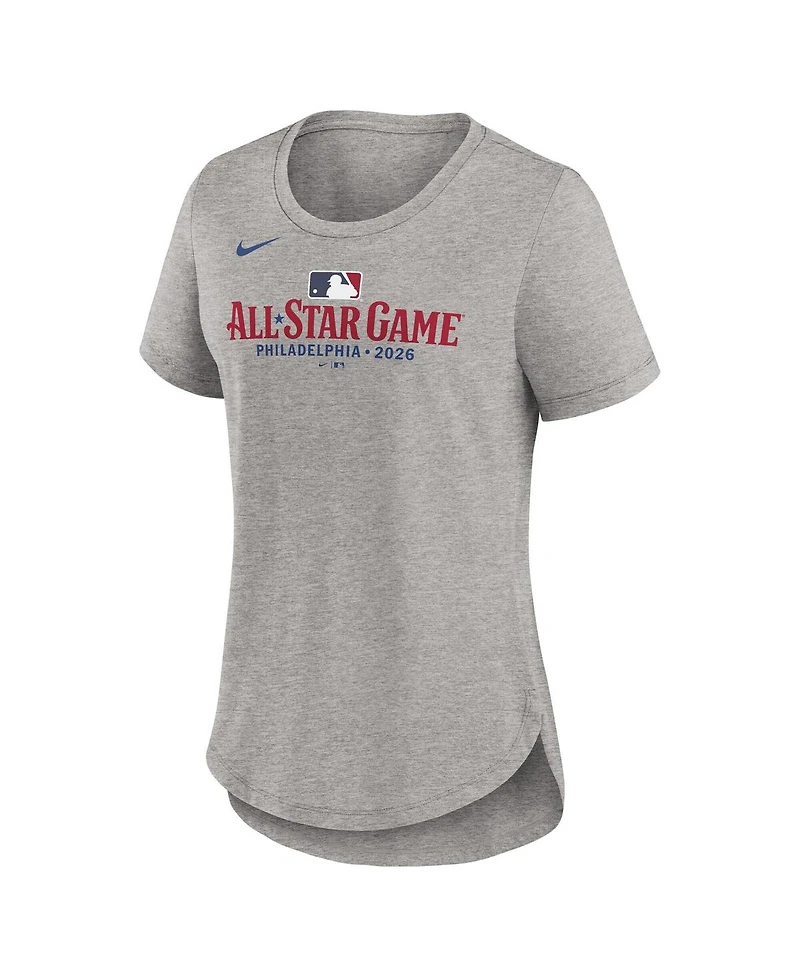 Nike Women's Heather Gray Mlb All-Star 2026 Game Wordmark Tri-Blend T-Shirt