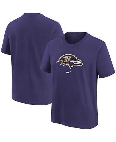 Nike Big Boys and Girls Purple Baltimore Ravens Logo T-Shirt