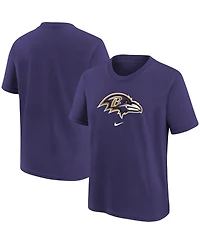 Nike Big Boys and Girls Purple Baltimore Ravens Logo T-Shirt