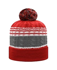 Top of the World Men's Crimson Oklahoma Sooners Altitude Cuffed Pom with Knit Hat