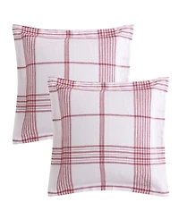 Levtex Home Peppermint Plaid 2-Pc. Sham Set, European