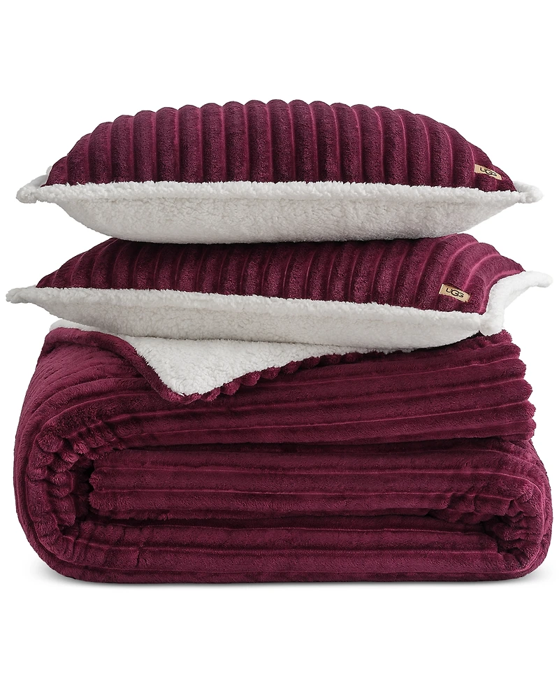Ugg Avery Ribbed 3-Pc. Comforter Set, King