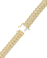 Men's Diamond Pave Link Bracelet (4 ct. t.w.) in 14k Gold-Plated Sterling Silver