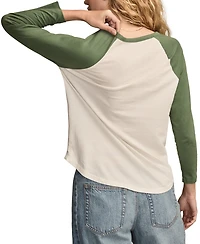 Lucky Brand Women's Love Butterfly T-shirt with Raglan Sleeves