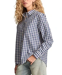 Lucky Brand Women's Boyfriend Button Down Shirt