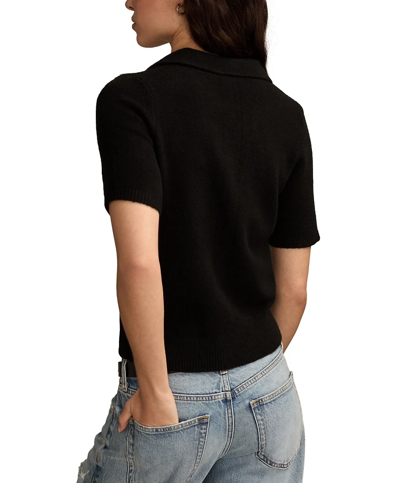 Lucky Brand Women's Cloud Soft Collared Sweater T-Shirt