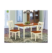 East West Furniture Dining Room Set Buttermilk & Cherry