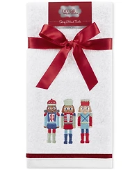 Decor Studio Holiday Nutcrackers Turkish Cotton 2-Pc. Hand Towel Set, 16" x 28"