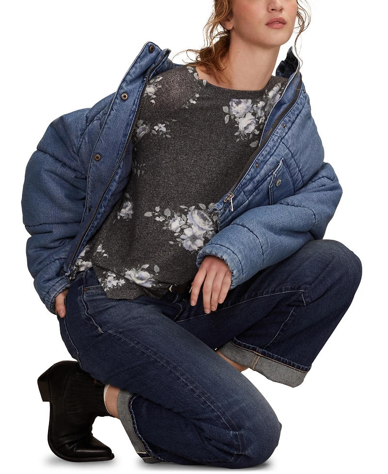 Lucky Brand Women's Cloud Long Sleeve Crew Neck Sweater
