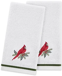 Decor Studio Holiday Cardinal Turkish Cotton 2-Pc. Hand Towel Set, 16" x 28"