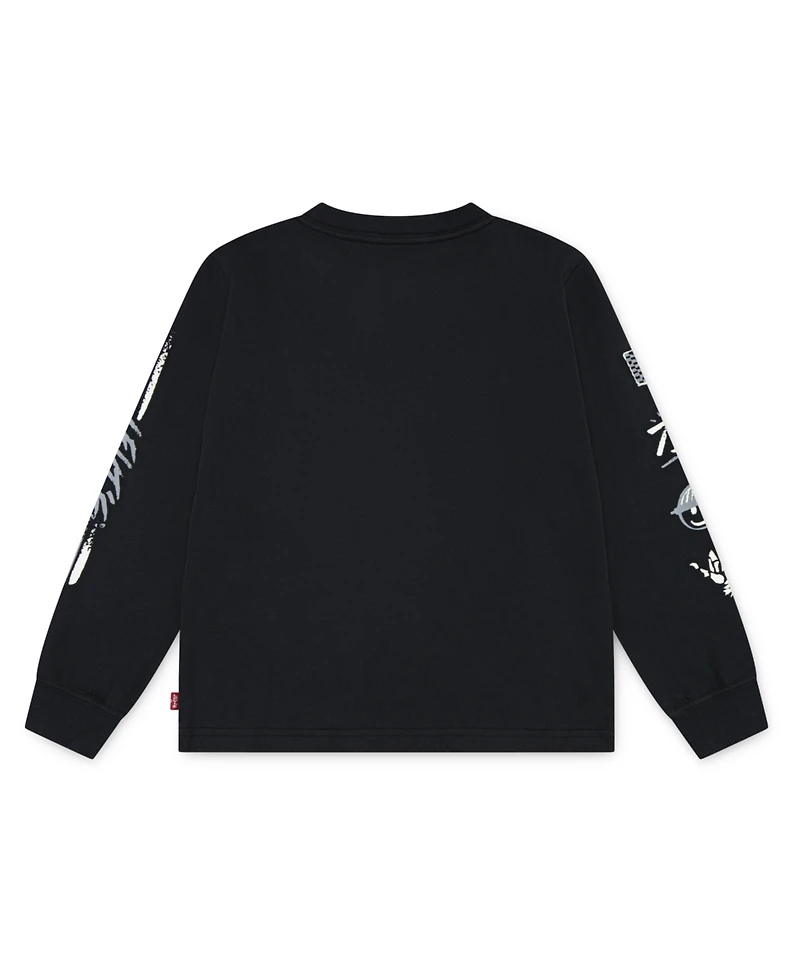 Levi's Toddler and Little Boys Skater Doodle Long Sleeve T-Shirt