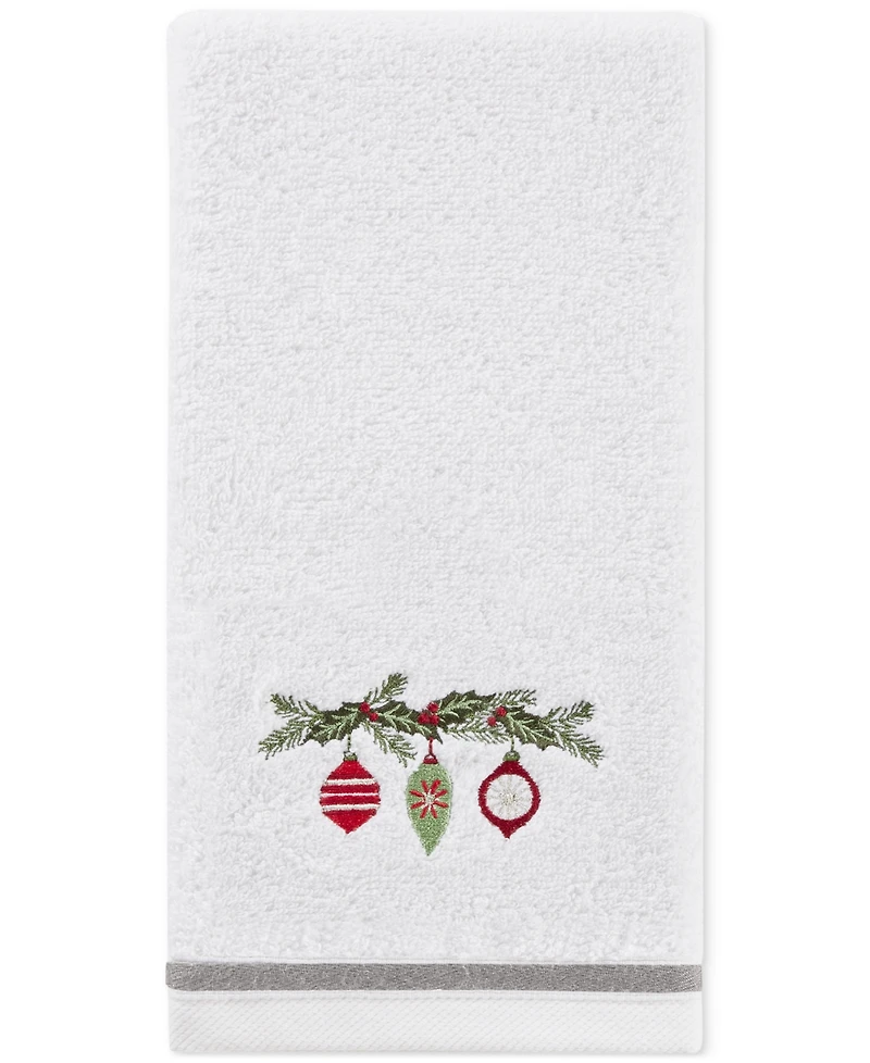 Decor Studio Holiday Ornaments Turkish Cotton 2-Pc. Hand Towel Set, 16" x 28"