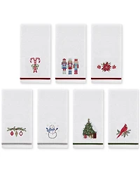 Decor Studio Holiday Snowman Turkish Cotton 2-Pc. Hand Towel Set, 16" x 28"