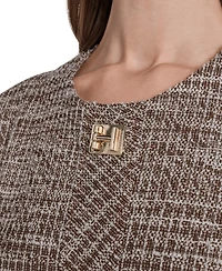 Halston Women's Crewneck Tweed Dress
