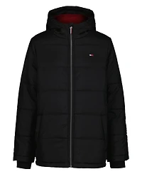 Tommy Hilfiger Big Boys Sleeve Logo Full Zip Puffer Jacket