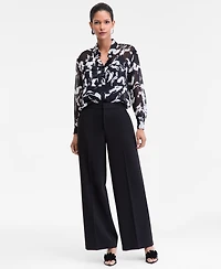 I.n.c. International Concepts Women's Printed Long-Sleeve Blouse, Macy's Exclusive
