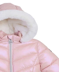 Michael Kors Baby Girls Stadium Novelty Jacket