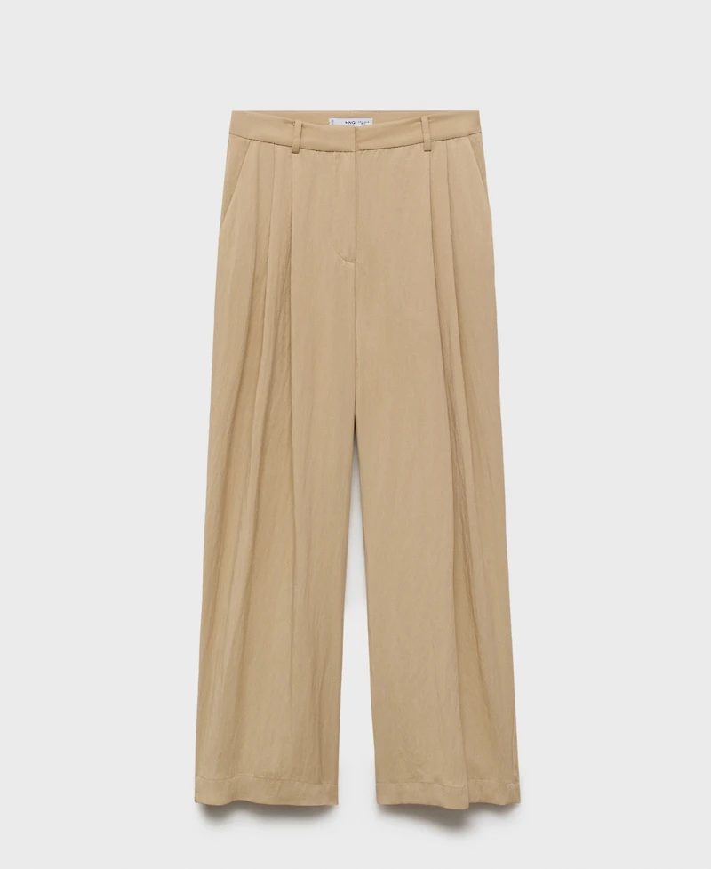 Mango Women's Straight Mid-Rise Suit Pants