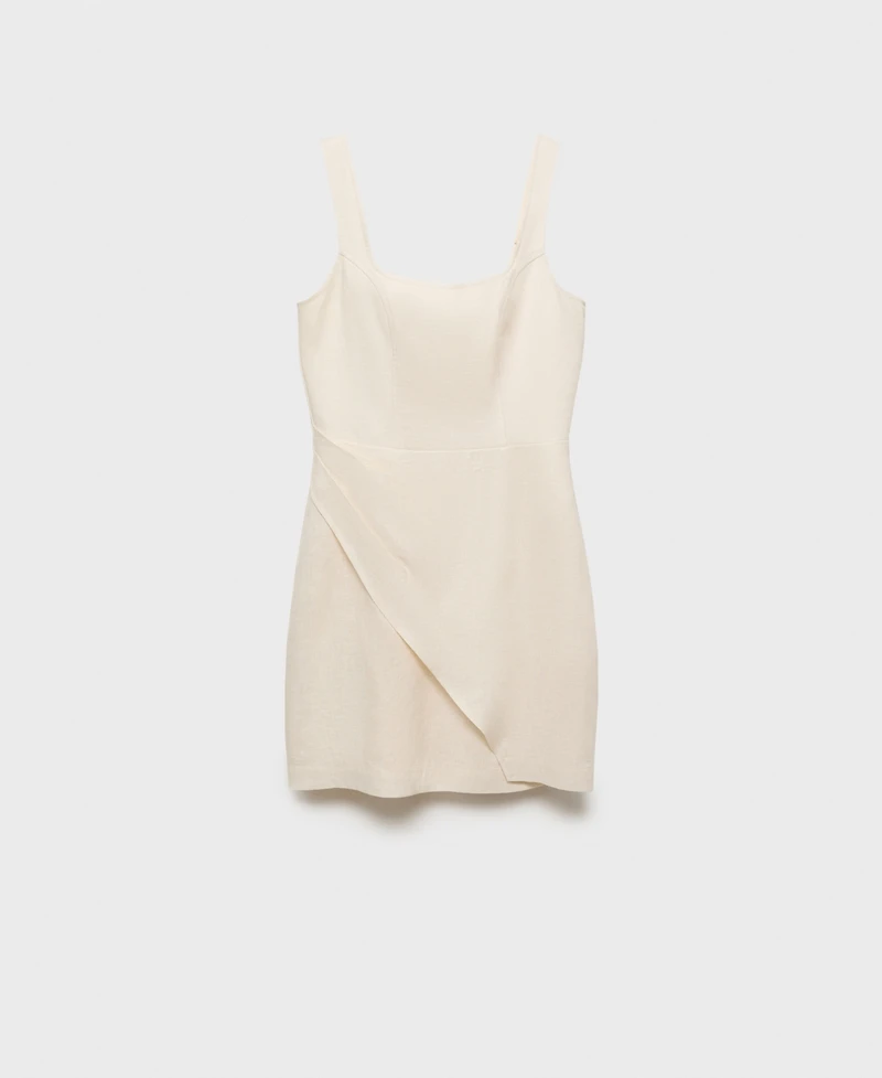 Mango Women's Short Linen Dress